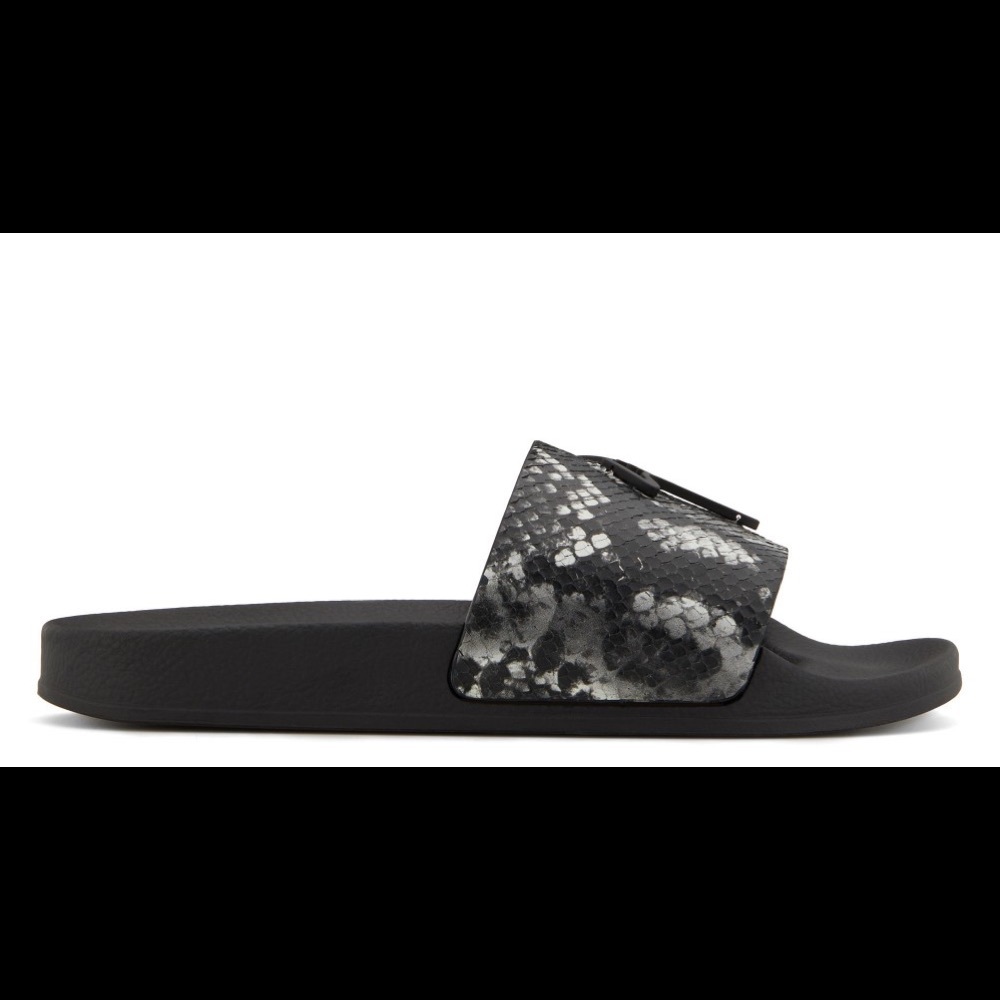 giuseppe zanotti BNIB Grey Python leather slide - Picture 2 of 5